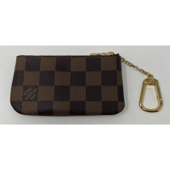 NEW LOUIS VUITTON Key Pouch Cles Damier Ebene Coin Card Wallet HOT GIFT - Picture 5 of 13